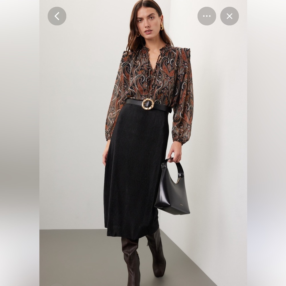 Misa Los Angeles Helena oversized blouse top, size XS